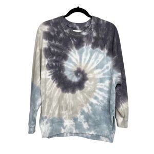 AMERICAN EAGLE Jegging Fit Oversized Tie Dye Swirl Raglan Sleeve Sweatshirt